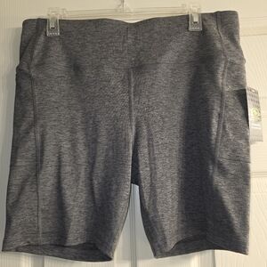 Women's Athletic Works Gray Biker Shorts XXL (20)